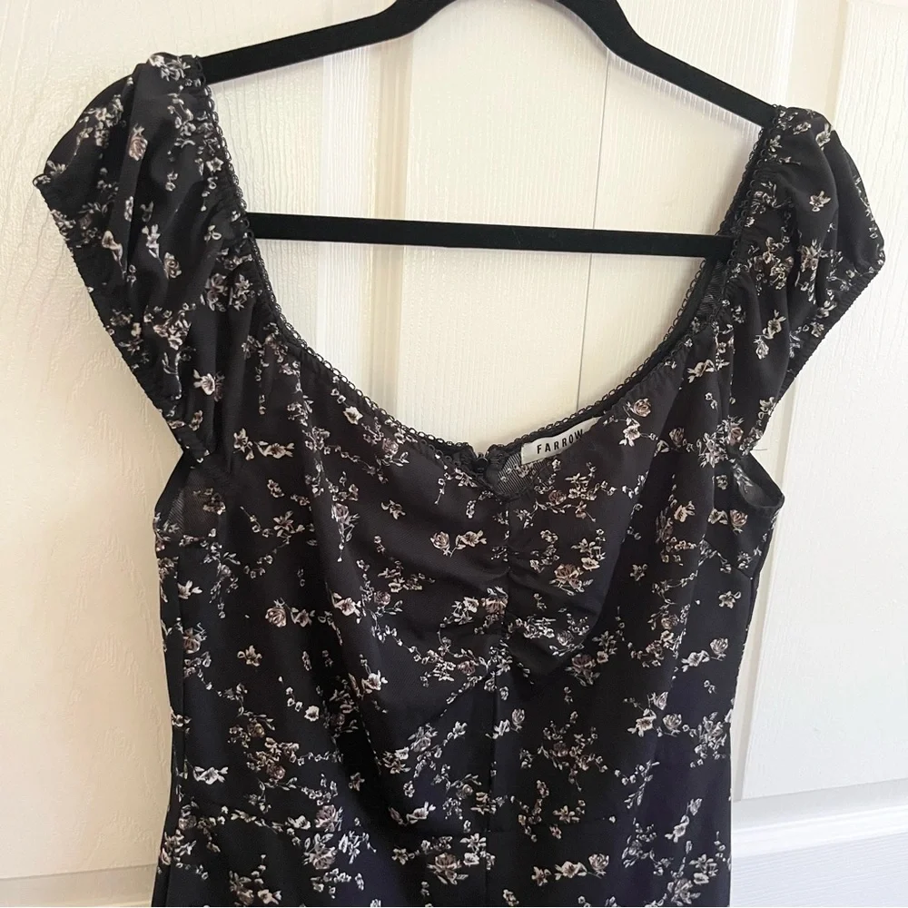 Farrow Black and White Floral Jumpsuit